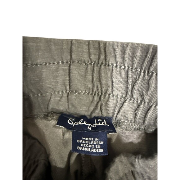 Splendid Gray Camo Jogger Pants Pockets Elastic Waist Drawstring Size M NWT - Picture 3 of 7